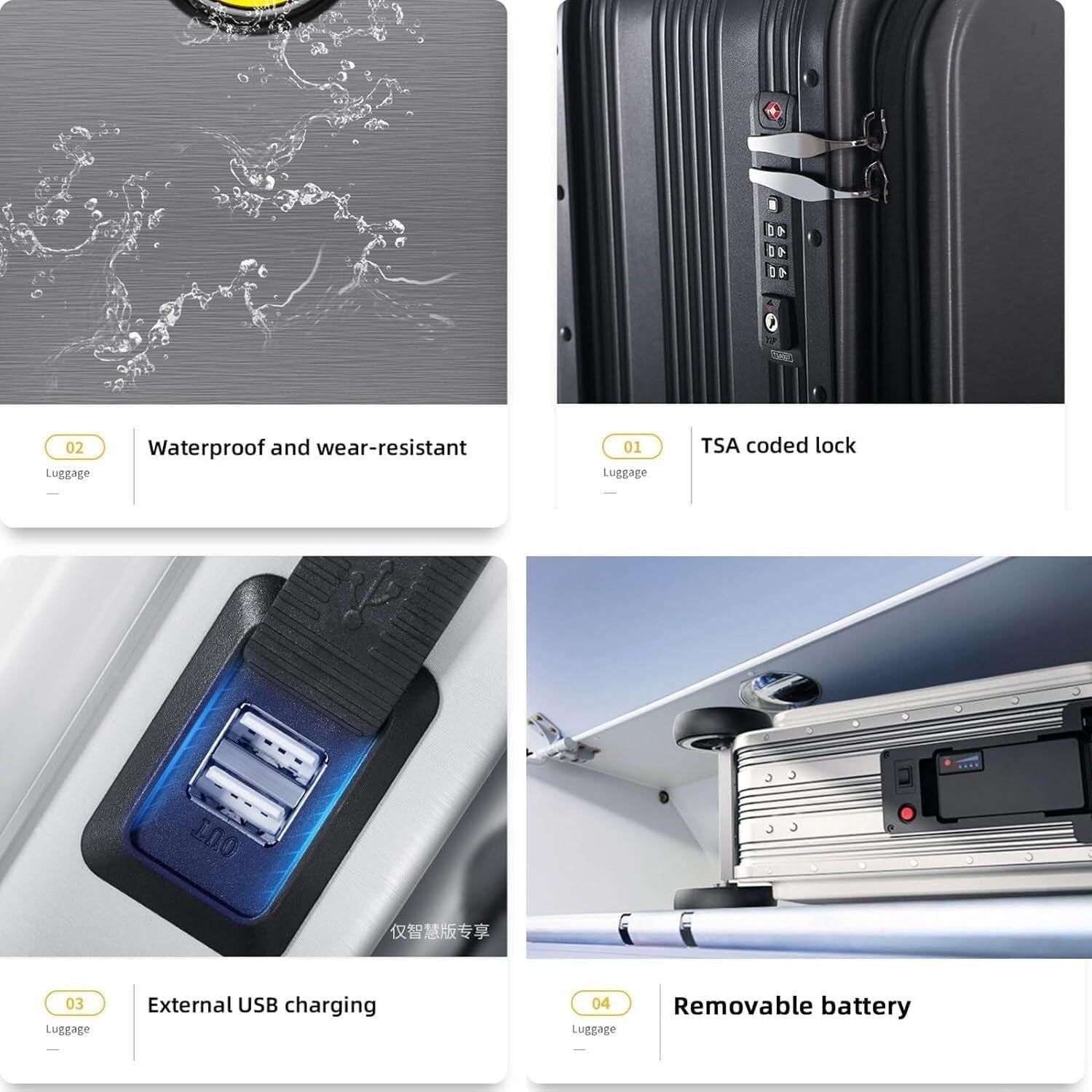 Electric suitcase smart driving luggage electric suitcase scooter with removable battery speed (1 Pc) Electric suitcase smart driving luggage electric suitcase scooter with removable battery speed (1 Pc)